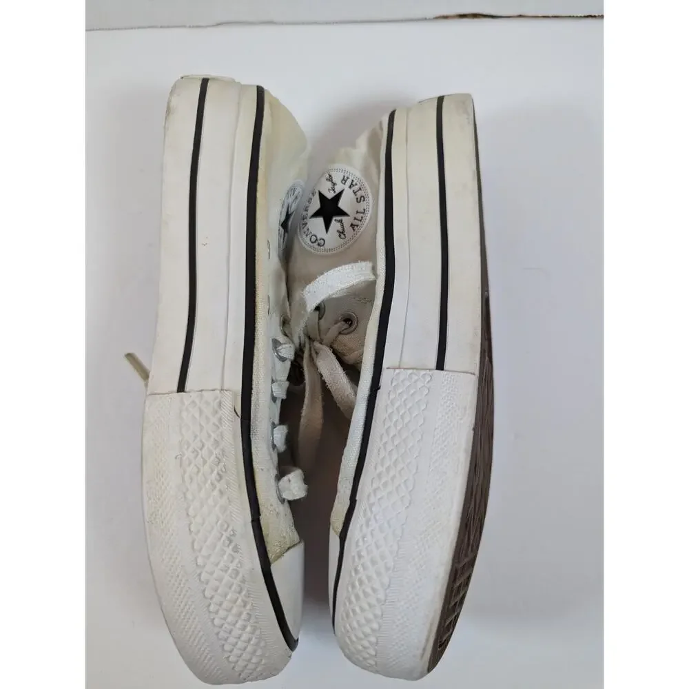 Converse Chuck Taylor All Star Hi Classic White With Black Stripe Size 6.5